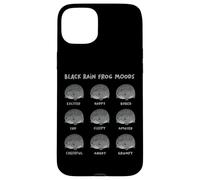 Black Rain Frog Moods, Grumpy Black Desert Rain Rana Custodia per iPhone 15 Plus