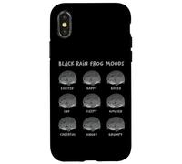 Black Rain Frog Moods, Grumpy Black Desert Rain Rana Custodia per iPhone X/XS