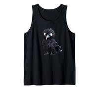Black Raven Bird Graphic for Gothic Kids Women Men Cute Crow Canotta