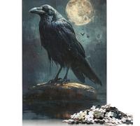Black Raven Full Moon Jigsaw Puzzle Impossible 1000Pcs Decorazione Per La Casa. Rilassamento E Intelligence Per Adulti E Ragazzi Da 14 Anni 1000pcs (75x50cm)