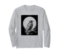 Black Raven - Gotico Crow Bird Maglia a Manica