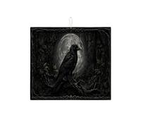Black Raven - Tappetino scolapiatti per bancone della cucina, tappetino assorbente per scolapiatti in microfibra motivo gotico, fantasia scura, protezione per bancone della cucina, 40,6 x 45,7 cm