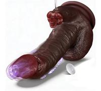 Black Realistic 4-1 Silicone Dildo Vibrator 10 Modes Remote Waterproof for Women 9IN 7.5IN G-Spot Anal