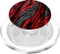 Black Red Wood Grainclear PopSockets PopGrip per MagSafe