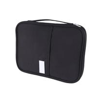 Black Reusable Passport Wallet Long Design Travel Document Organizer Case