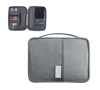 Black Reusable Passport Wallet Long Design Travel Document Organizer Case