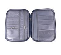 Black Reusable Passport Wallet Long Design Travel Document Organizer Case