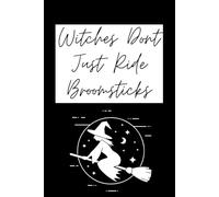 Black Riding Witches Classic Compact Soft Cover Back to School Notebook, 6 x 9 inch, 200 Page