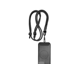 Black Rock Catena universale per cellulare, da appendere, regolabile, con moschettone in metallo, colore: nero