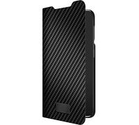 Black Rock - Custodia a libro effetto carbonio, adatta per Samsung Galaxy S22 5G I, con funzione di supporto, effetto carbonio, chiusura magnetica (nero)