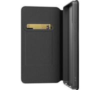 Black Rock Custodia a libro per Samsung Galaxy S25 Ultra con scomparto per carte di credito, superficie strutturata, in microfibra, protezione completa, per Samsung Galaxy, colore: nero