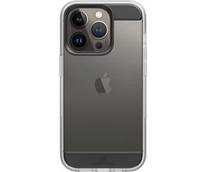 Black Rock - Custodia Air robusta, adatta per Apple iPhone 14 Pro I, trasparente, sottile (nero)