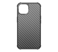 Black Rock - Custodia in carbonio resistente, in vero carbonio, adatta per Apple iPhone 13 I, custodia in fibra di carbonio (nero carbonio)