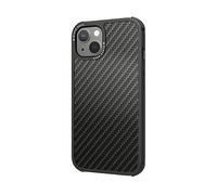 BLACK ROCK Robust Real Carbon Custodia per Apple iPhone 13, Nero