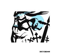 Black Rock Shooter Sketchbook: Sketch Book for Doodling or Sketching Journal with 110 pages Unlined Drawing Notebook, 8.5x11 Large