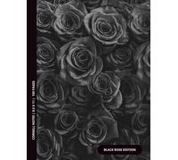 Black Rose Cornell Notebook - 8.5 x 11 in | 150 Pages: A structured and elegant notebook featuring cue columns, 7mm lined notes, and a summary section - perfect for study, planning, and reflection