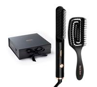 Black Rose - Kit 2 Spazzole Capelli - Spazzola Termica Lisciante a Ioni 180°C + Spazzola Districante Compatta