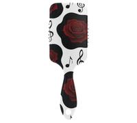 Black Roses Red Music Sign friendly styling spazzola per capelli Progettato testa massaggiatore cuoio capelluto per capelli bagnati con manico ergonomico cepillo para cabello de mujer