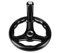 Black Round 3 Spoke Volante elettrico in legno bachelite a tre ruote a mano a mano macchina 12 * 125mm per Tornio Fresatrice