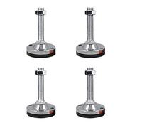 Black Rubber Steel Outdoor Straighteners, 4pcs Leg Straighteners, Suitable for Cabinets, Garden Furniture and Table Legs-Adjustable Height Adjustment Feet, Used To Stabilize Feet(100*m20*100mm)