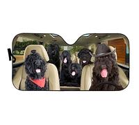 Black Russian Terrier Parabrezza per Auto Contro I Raggi UV Parasole per Auto Parabrezza Portabile Protezione Solare Car Universale per SUV Furgone S