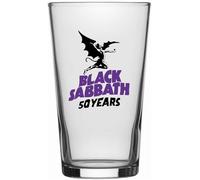 Black Sabbath 50 Years Unisex Bicchiere da birra trasparente vetro