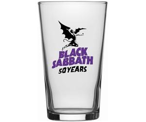 Black Sabbath 50 Years Unisex Bicchiere da birra trasparente vetro