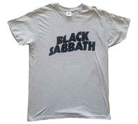 Black Sabbath Black Wavy Logo autorizzato Uomo maglietta