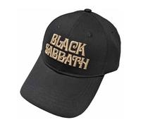Black Sabbath Cappello Logo Ricamato Baseball Licenza Ufficiale RockOff BSCAP04B