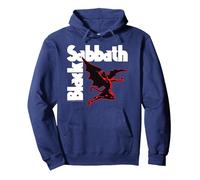Black Sabbath Classic Rock Devil Angel Band Anni '70 Felpa con Cappuccio, Unisex per Adulti, Navy, L