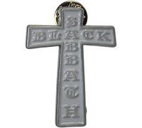 Black Sabbath Cross Band Logo Pin Badge Size One Size