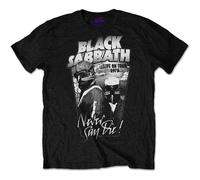 Black Sabbath Greyscale Never Say Die autorizzato Uomo maglietta
