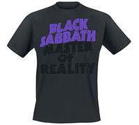 Black Sabbath Master of Reality Tracklist Uomo T-Shirt Nero 100% Cotone Regular