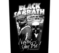 Black Sabbath Never Say Die Ufficiale 30x36x27cm Toppa da schiena da cucire