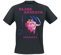 Black Sabbath Paranoid Tracklist Uomo T-Shirt Nero L 100% Cotone Regular