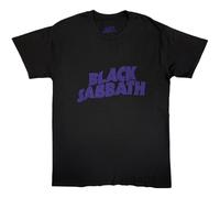 Black Sabbath T Shirt Classic Wavy Vintage Band Logo Ufficiale Unisex Nero Size L