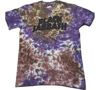 Black Sabbath T Shirt Wavy Band Logo Nuovo Ufficiale Unisex Dye Wash Purple Size L