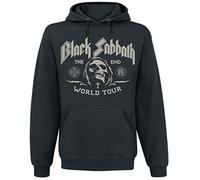 Black Sabbath The End Grim Reaper Uomo Felpa con Cappuccio Nero 80% Cotone, 20% Poliestere Regular