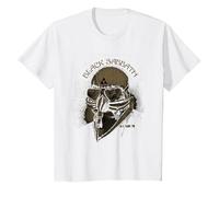 Black Sabbath US Tour 78 - Maglietta con Maschera Maglietta, Bambini, Bianco, 10 Anni