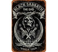Black Sabbath Wall Metal Poster Retro Targa di avvertimento Targa in latta Vintage Iron Painting Decorazione Divertente Appeso Artigianato per Bar Game Room Club