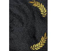 Black Sand and Gold Leaves Hardcover Journal Notebook: College Ruled Lined, 200 pages, 8.25 x 11 inches (20.9 cm x 27.9 cm)