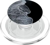 Black Sand Beach Sea Waves PopSockets PopGrip per MagSafe