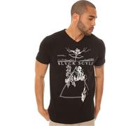 Black Scale Uomo The Ninth Gate Scollo V T-Shirt, Nero, Piccolo