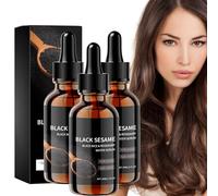 Black Seed Oil, hair oil Olio di Cumino Nero Biologico, Olio di Semi Neri Nigella Sativa per Perdita dei Capelli, per la Crescita dei Capelli, Pelle, Viso, Massaggio (30ml, 3PCS)