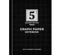 Black Series Indexed Graph Paper Notebook - 5 Squares Per Inch | Premium Matte Black Cover: Perfect for Engineering, Architecture, and Technical ... Ideal for School, Work, or Creative Projects