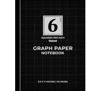 Black Series Indexed Graph Paper Notebook - 6 Squares Per Inch | Premium Matte Black Cover: Perfect for Engineering, Architecture, Science & Technical ... Ideal for School, Work, or Creative Projects