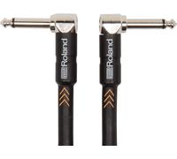 Black Series Patch/Pedal Cable-Right-Angle 1/4-Inch Connectors, Length: 1 Ft/30