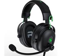 Black Shark Cuffie per PC con microfono ultra trasparente pieghevole, controllo volume cablato jack da 3,5 mm per giochi intensi, driver da 50 mm, display a LED