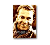 Black Sheep Design Steve McQueen - Tela, 40,6 x 30,5 cm, in Cotone, Bianco, 40,6 x 30,5 cm
