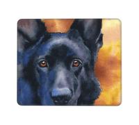 Black Shepherd German Dog Tappetino per Mouse Antiscivolo Tappetino Scrivania Durevoli Mousepad per Computer Ufficio Pc 25X30Cm